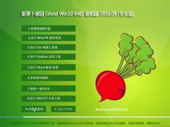 新萝卜家园 Ghost Win10 64位 装机版 V2016.09(免激活)